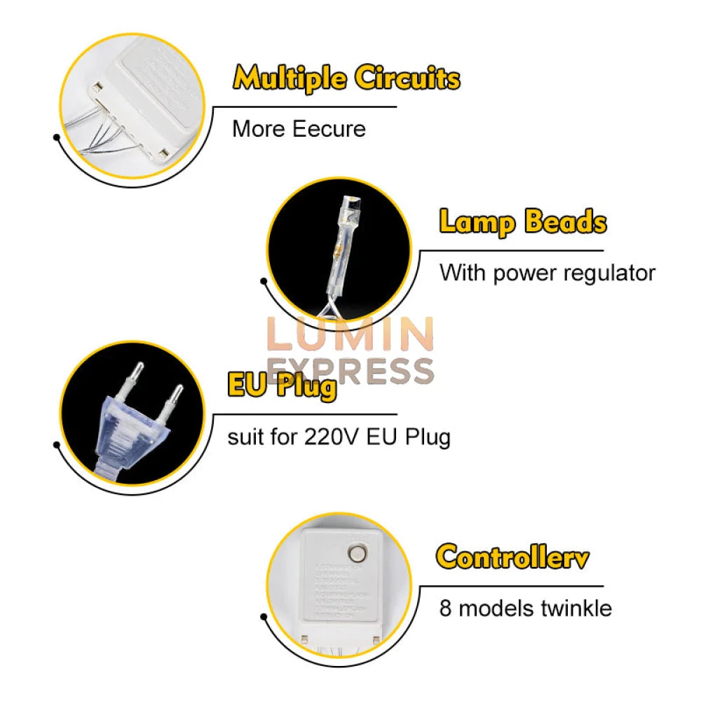 Guirlande 10M LED Jaune étanche