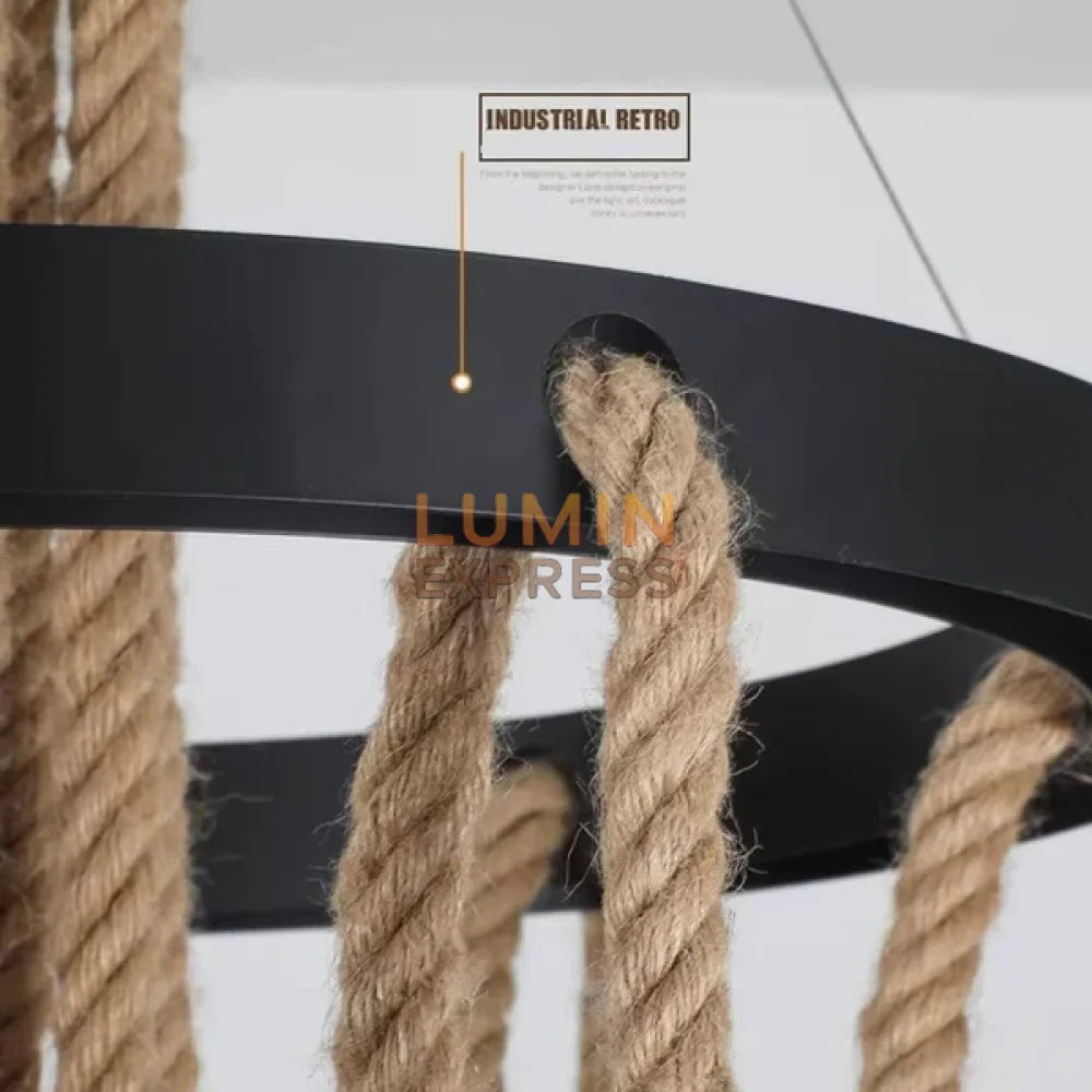 Suspension HUNKY 6 Têtes avec Ampoules Offertes
