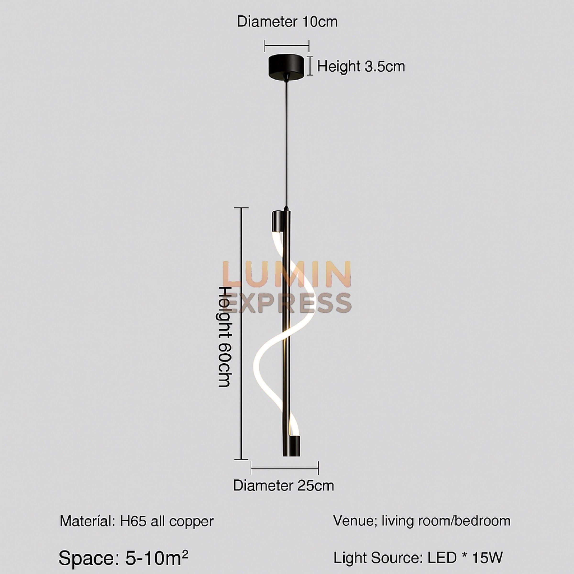 Suspension WINDY Black