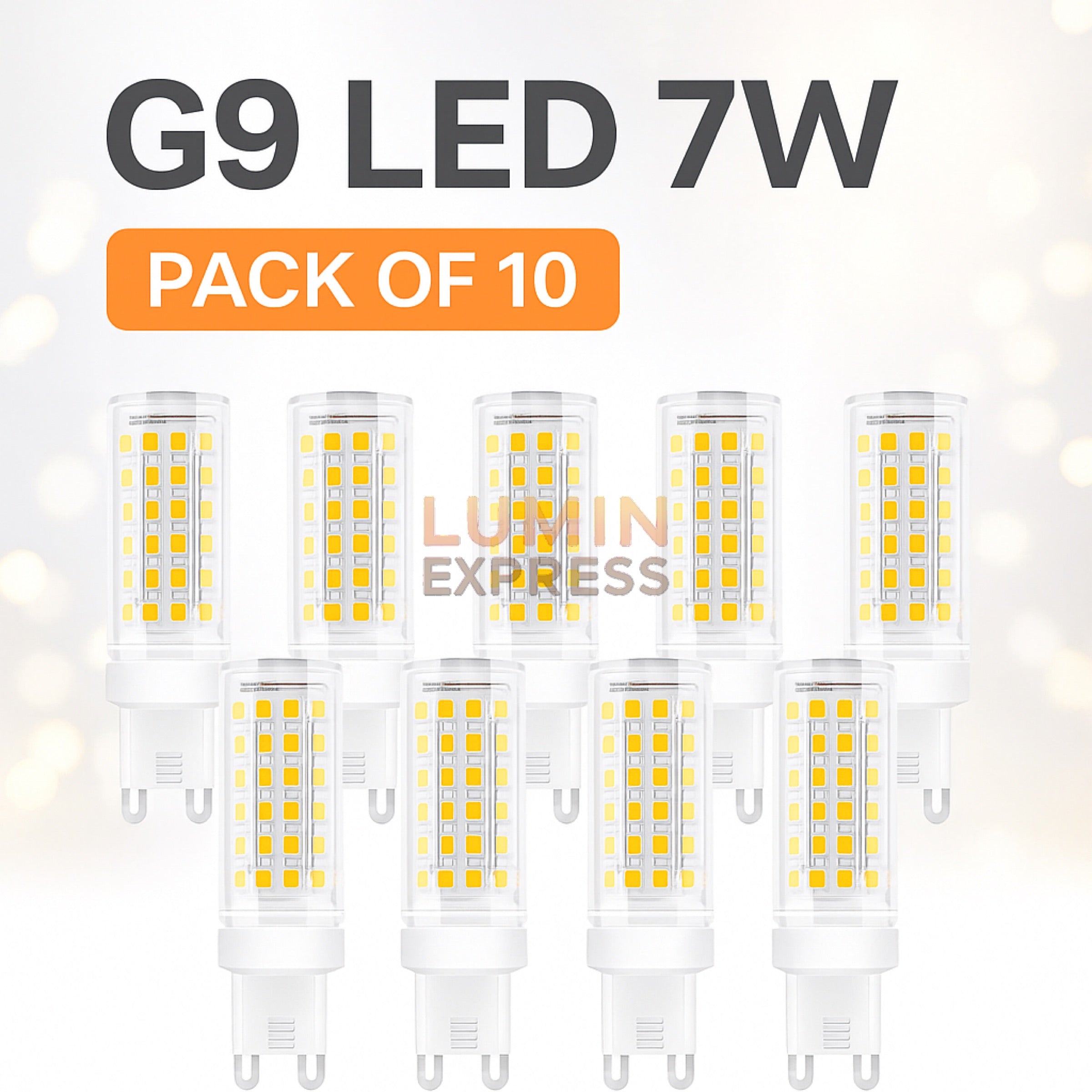 Pack de 10 Ampoules LED G9 7W 3 Couleurs