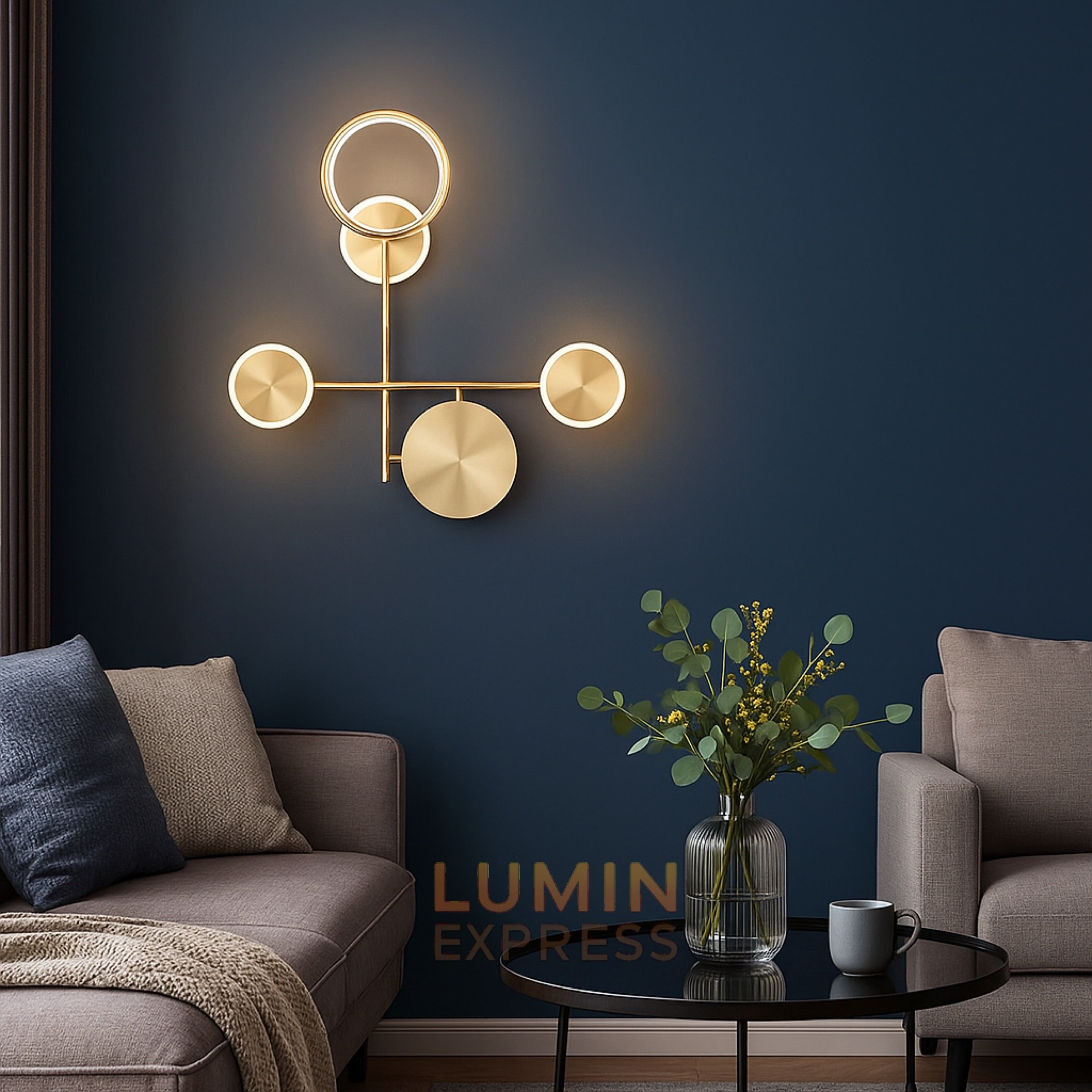 Applique murale EKKO Gold