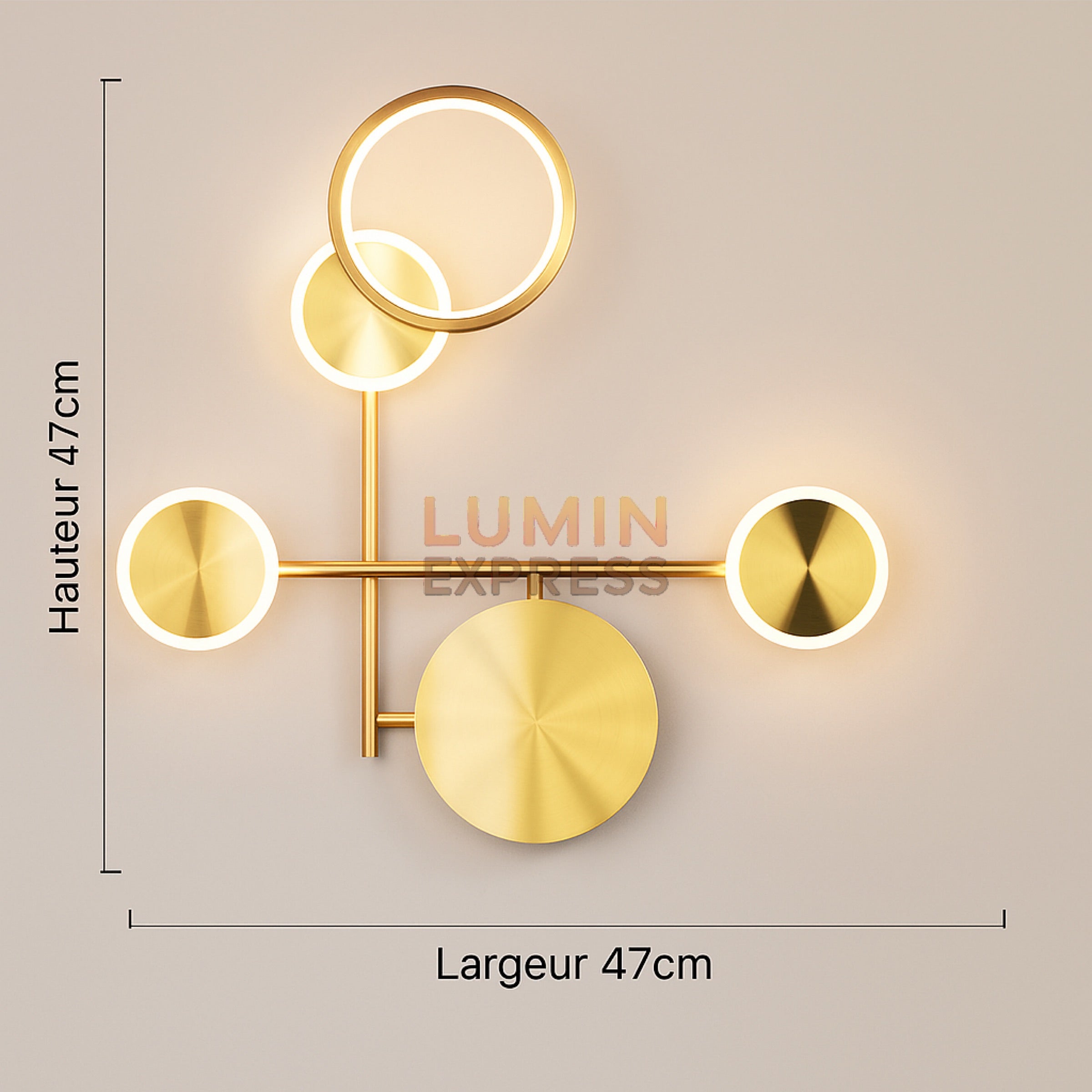 Applique murale EKKO Gold