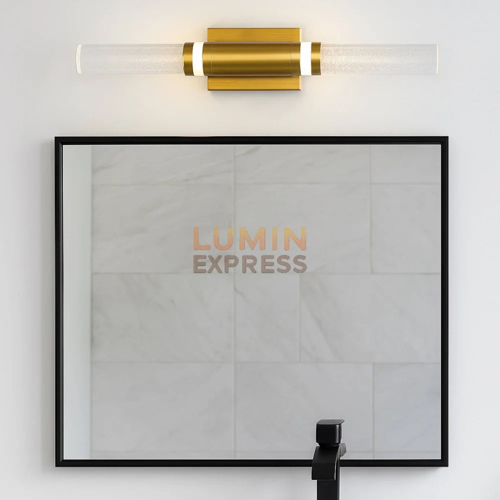 Lampe murale CALYPSO Gold dorée, applique miroir design chambre Maroc