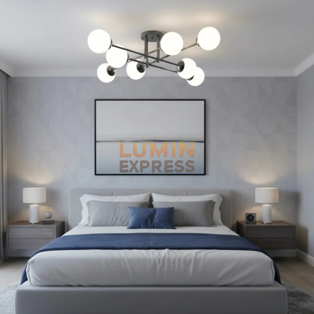 Plafonnier LAYALI Black 8 Branches