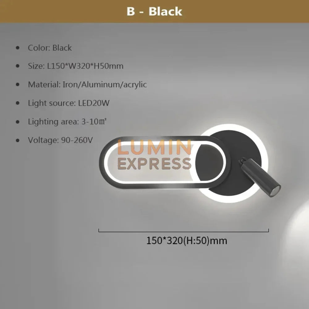 Applique murale MIKO Black