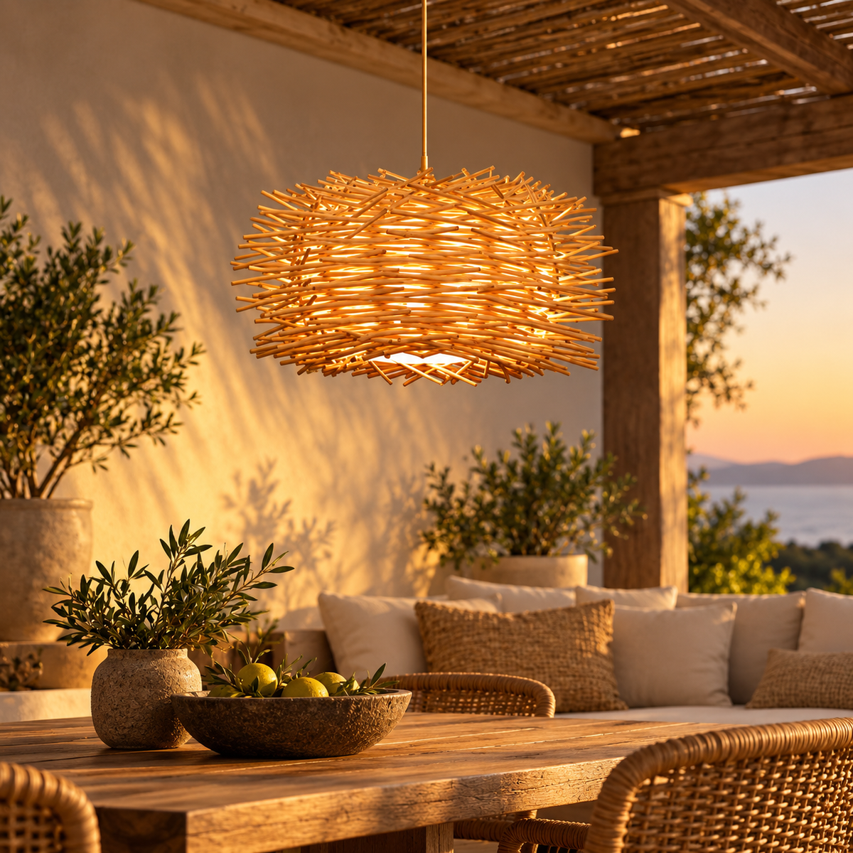 Suspension NESTA en Bambou