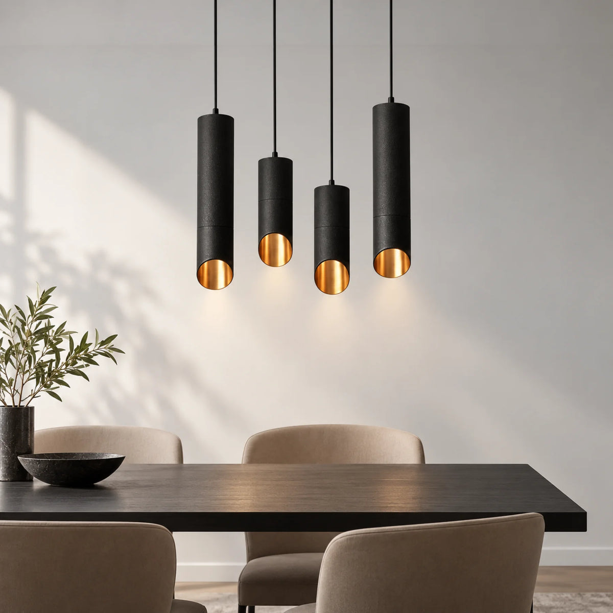 Suspension LOTUS Black 17 cm