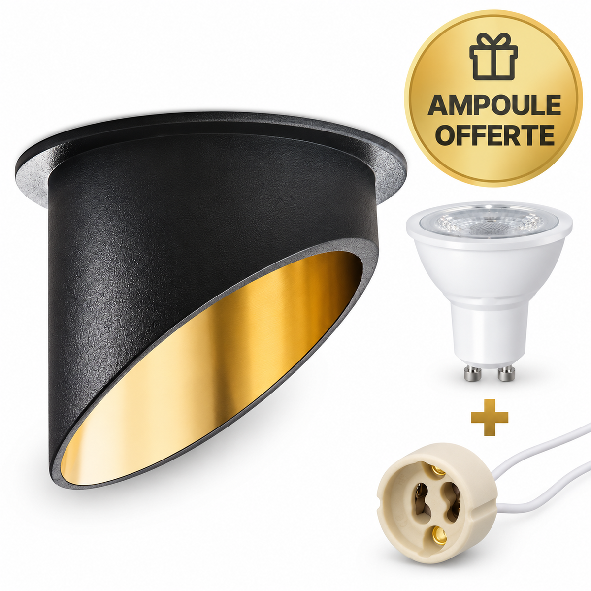 Spot LOTUS Encastrable LED GU10 Aluminium avec Ampoule Incluse