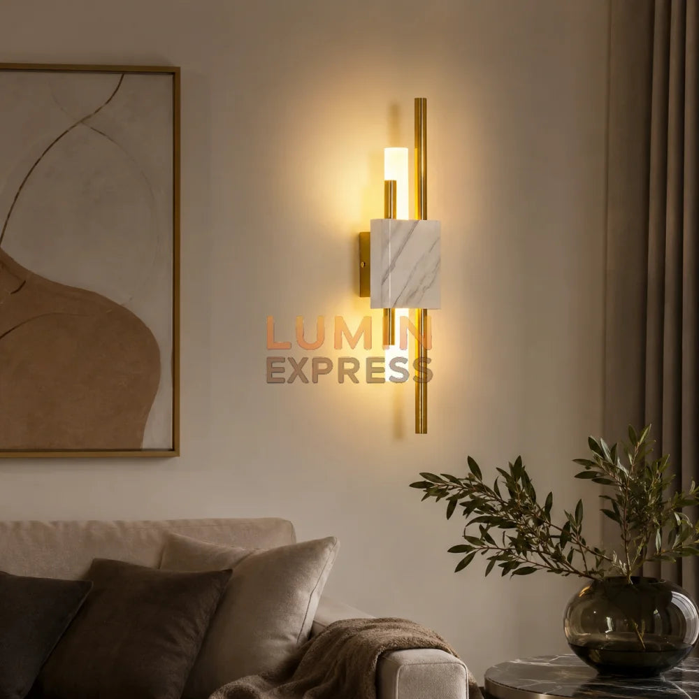 Applique murale VERDUN Marbre Blanc