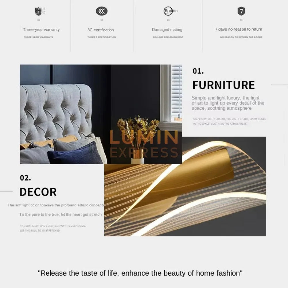 Applique LED moderne DUBLIN – Luminaire doré Luminexpress Maroc