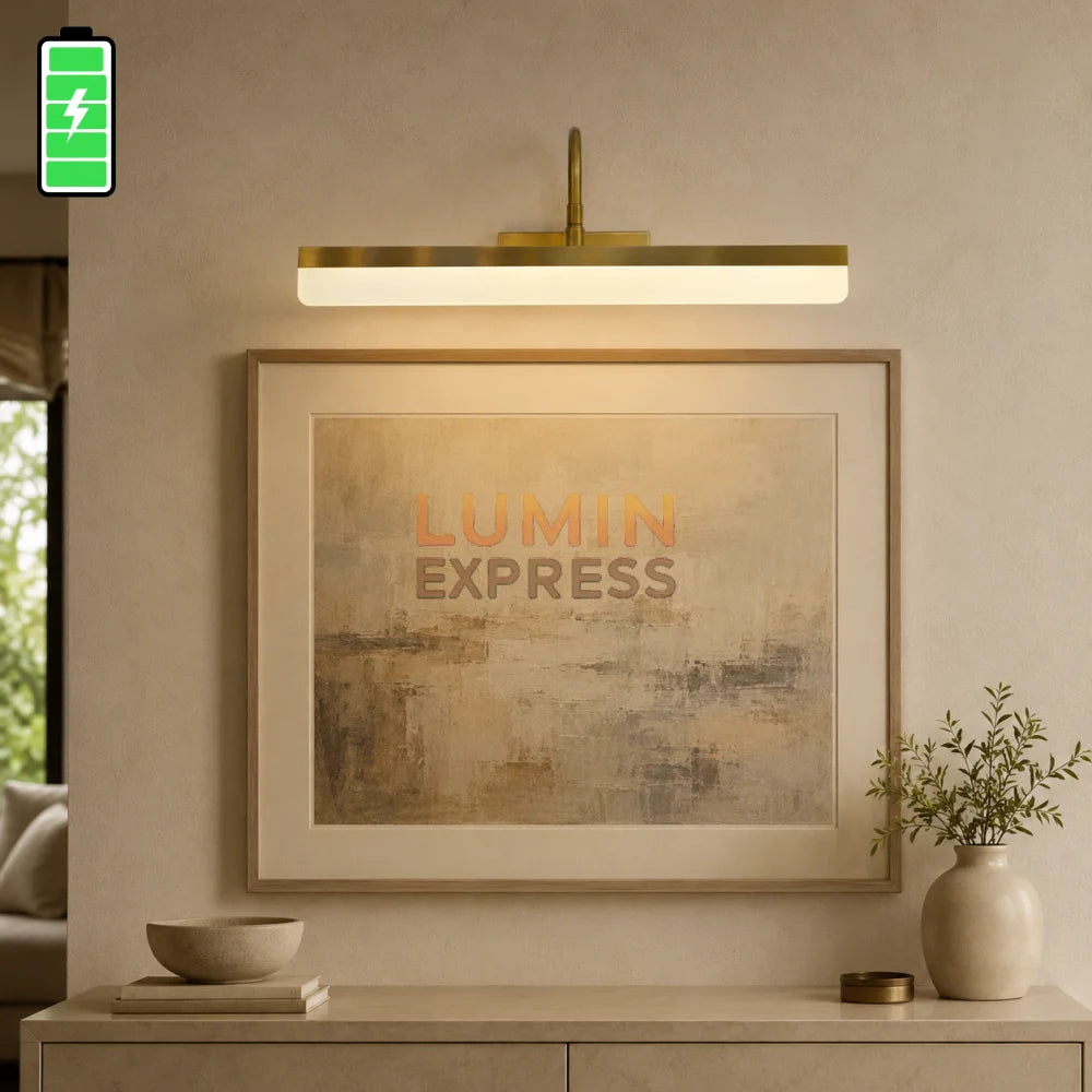 Commande de l’applique LED rechargeable dorée