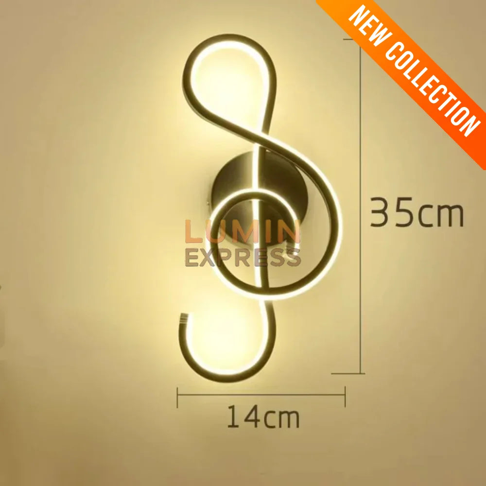 Applique murale design noir moderne – modèle MELODY Black