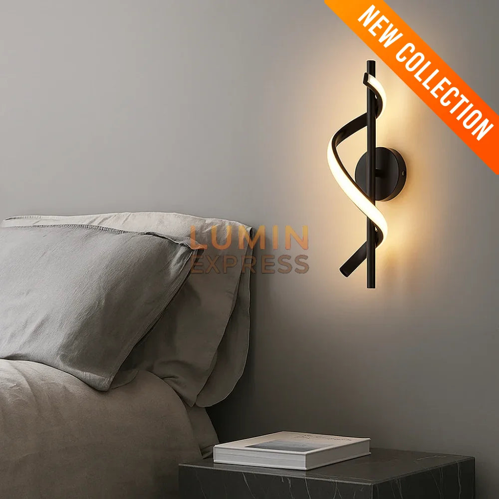 Luminaire mural noir mat pour salon ou chambre – Luminexpress Maroc