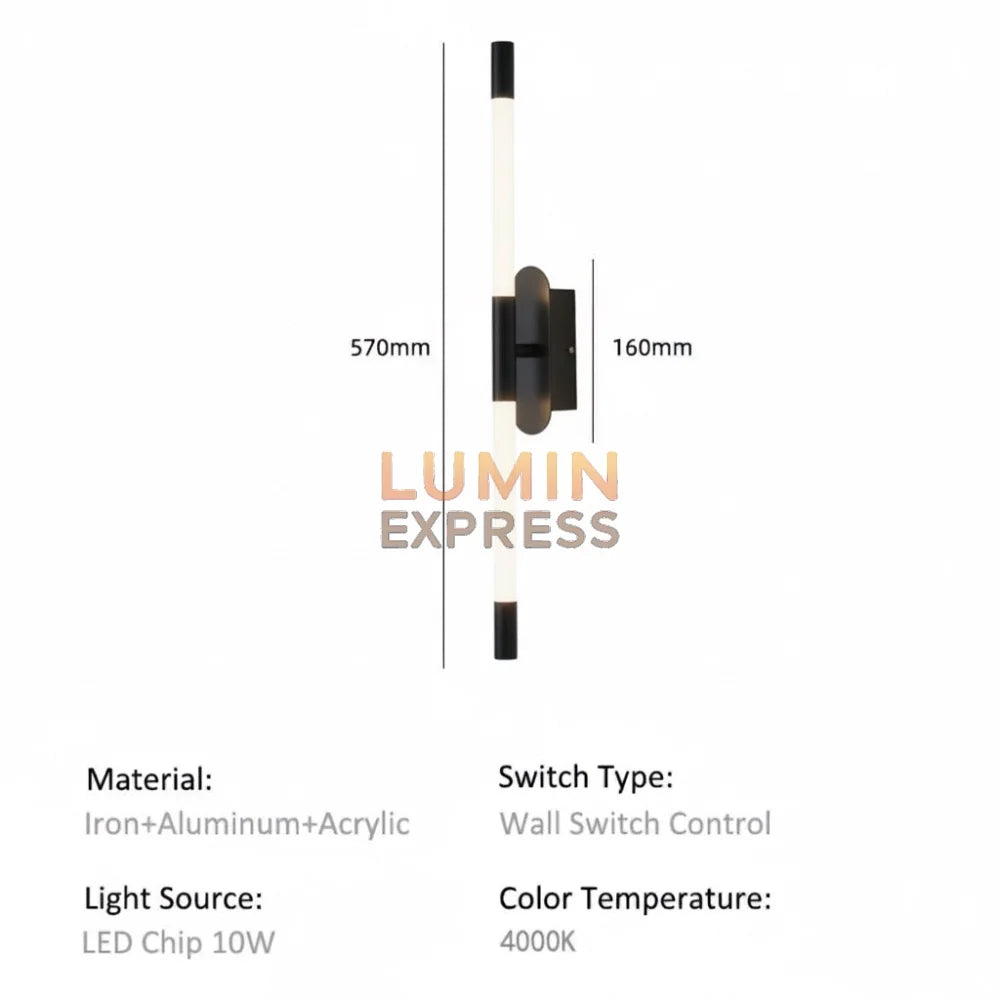 Applique BELMOND Noir lumière 4000K – Luminaire Maroc