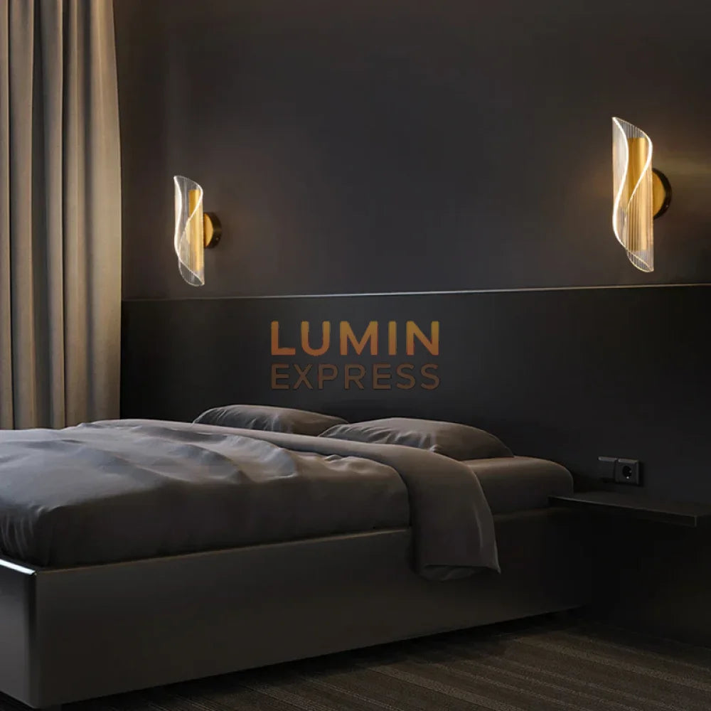 Luminaire DUBLIN Gold moderne pour tête de lit chambre au Maroc