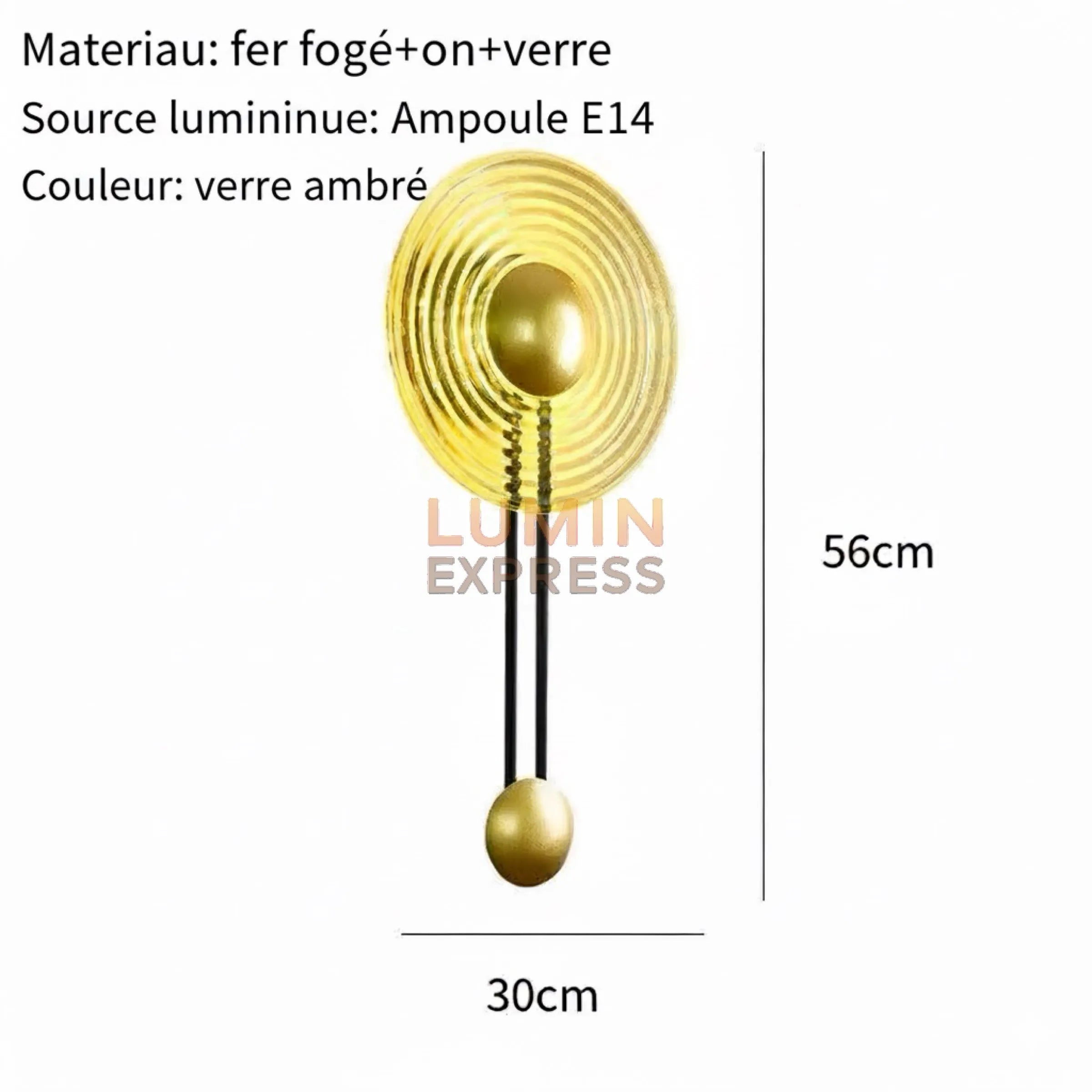 Applique murale SUNBELL laiton doré installée dans un salon moderne – Luminexpress Maroc
