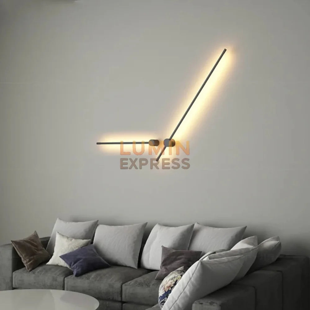 Applique design VERTIGO Black 80 cm – Luminaire mural noir haut de gamme pour intérieur Maroc