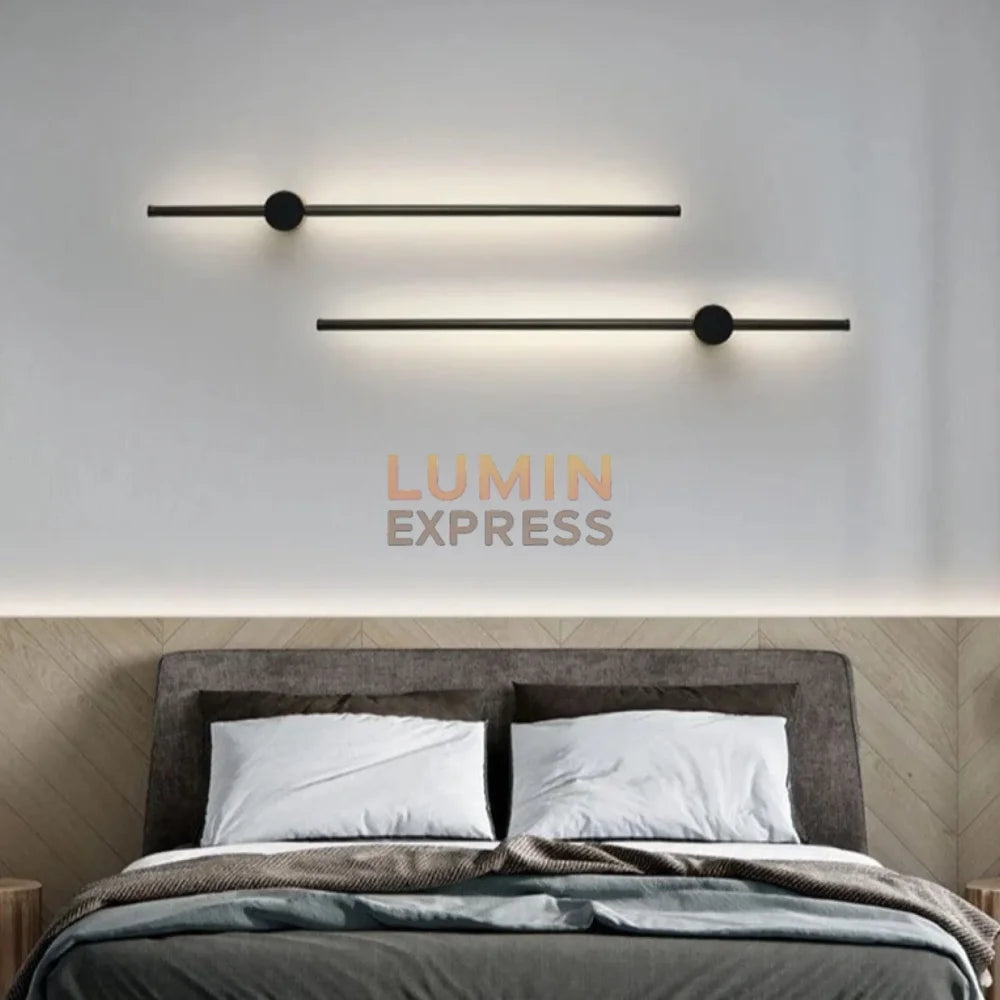 Applique murale noire VERTIGO Black 80 cm – Éclairage décoratif design pour intérieur marocain