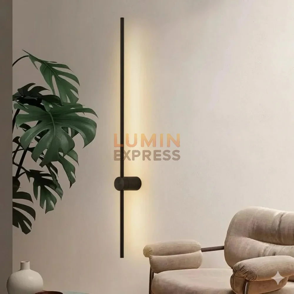 Applique murale VERTIGO Black 80 cm – Luminaire mural design noir pour intérieur au Maroc