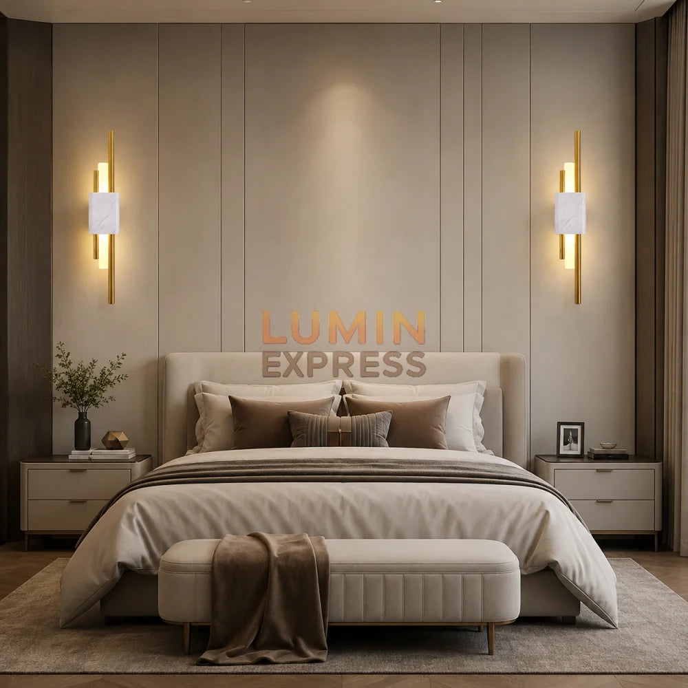 Applique murale VERDUN Marbre Blanc