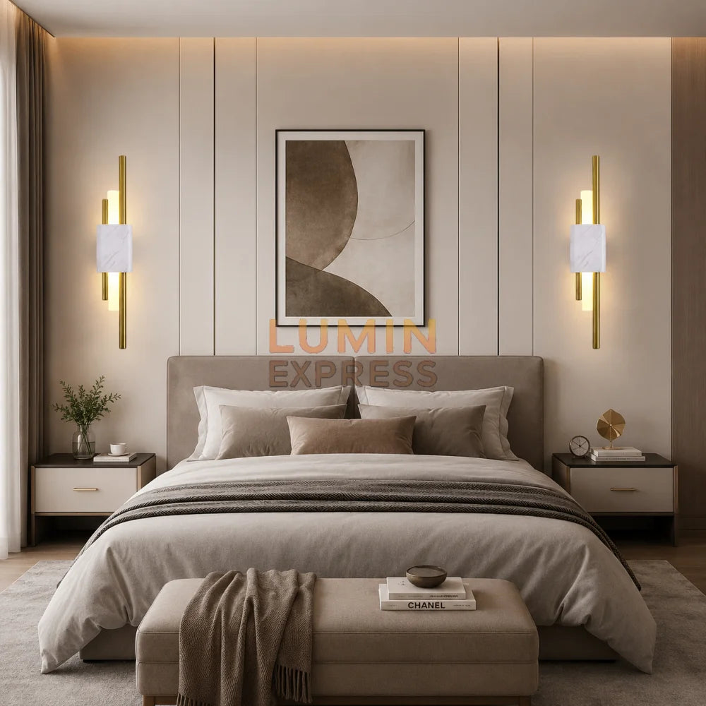 Applique murale VERDUN Marbre Blanc