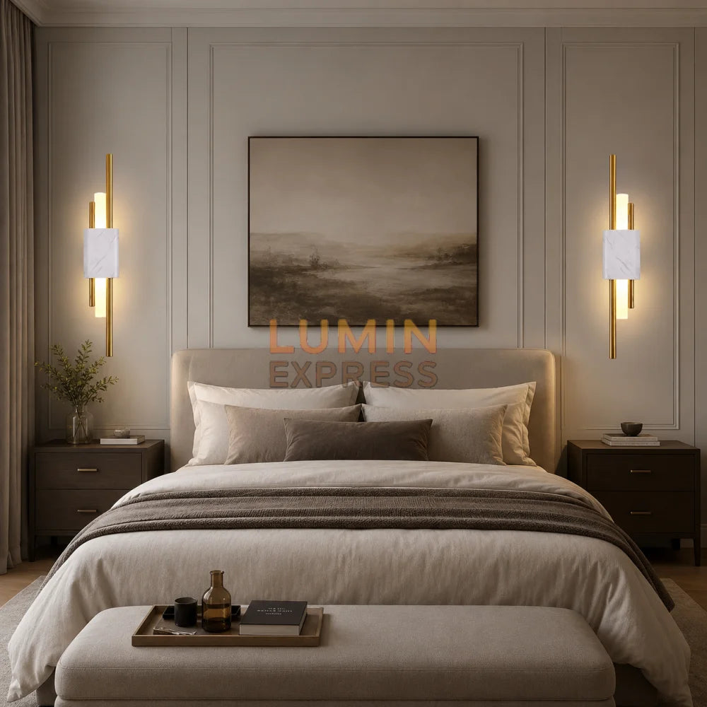 Applique murale VERDUN Marbre Blanc