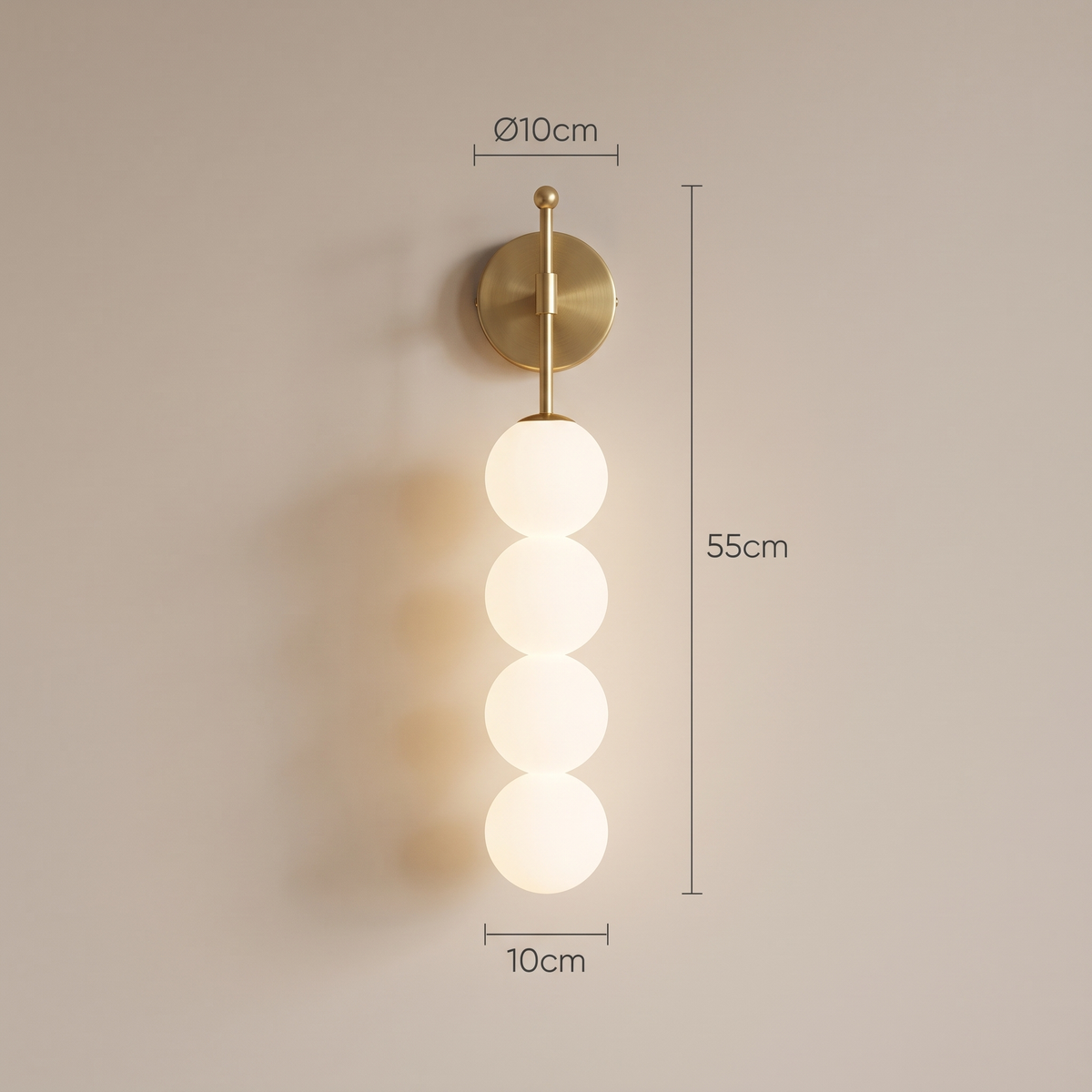 Applique murale BORA Gold
