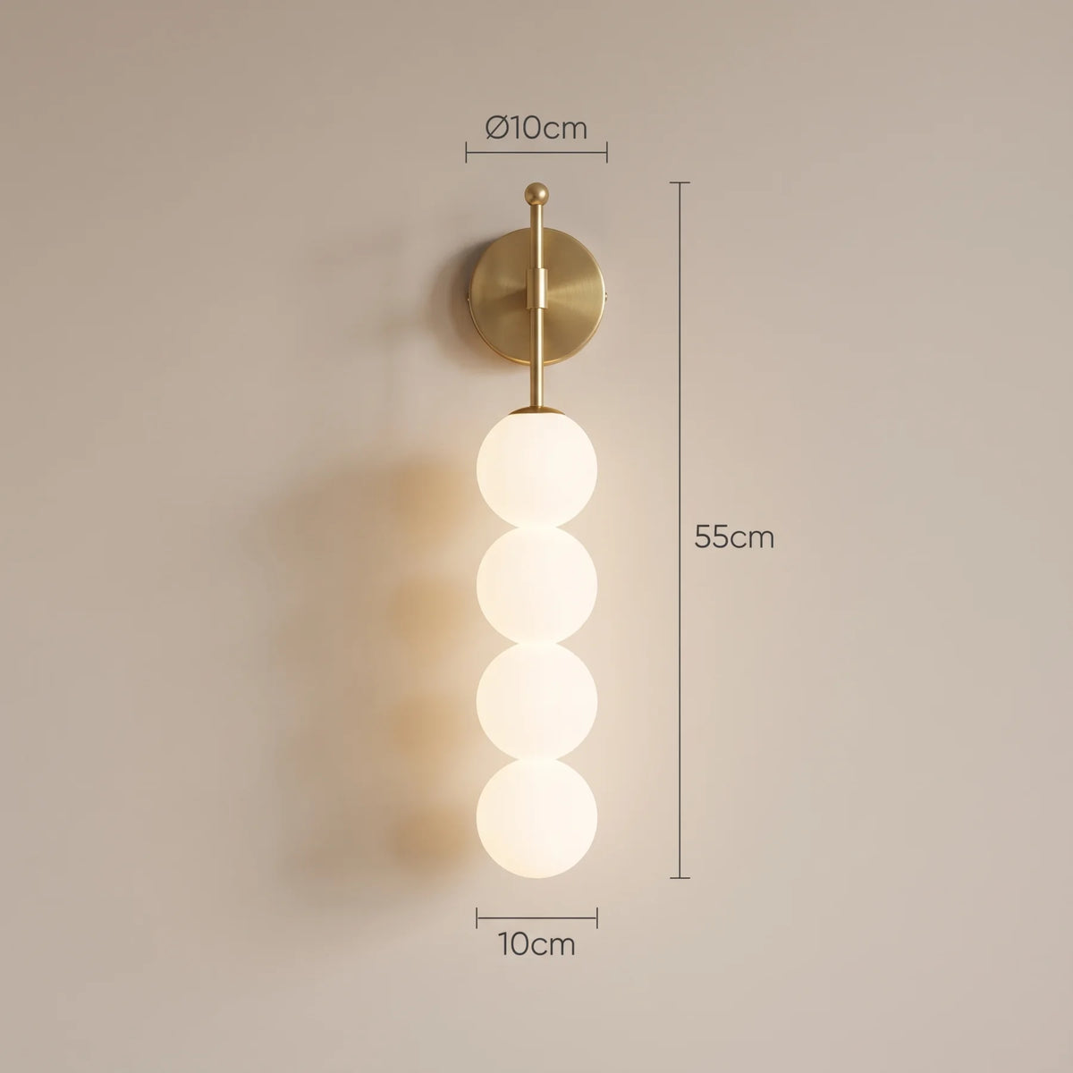 Applique murale BORA Gold