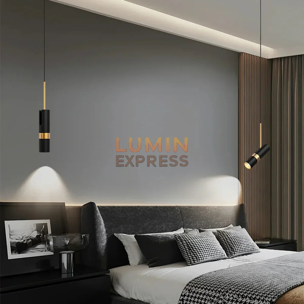 Luminaire Maroc ELVOR Black — lampe tête de lit design noir et or.