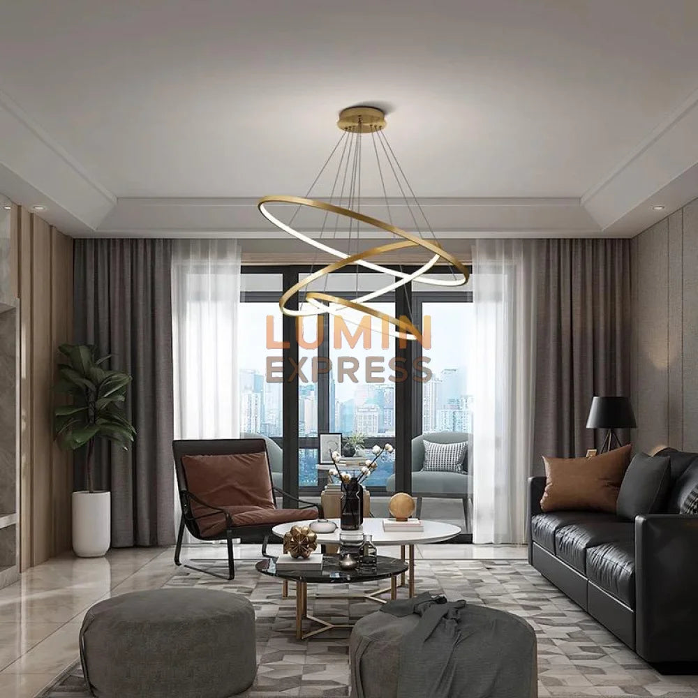 Suspension LISBON Gold 80cm