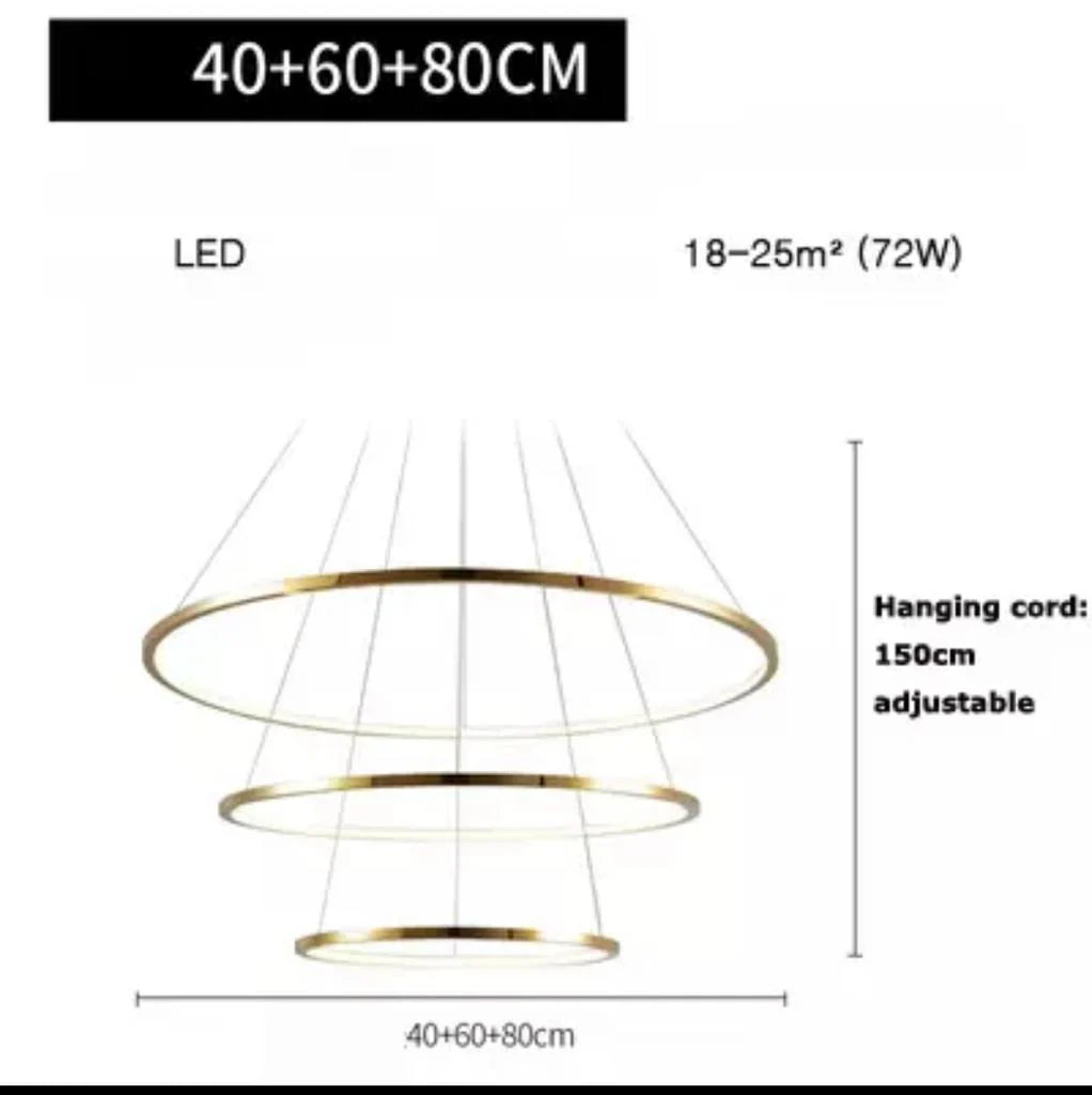 Suspension LISBON Gold 80cm