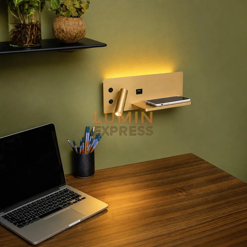 Applique murale Liseuse Wireless Gold