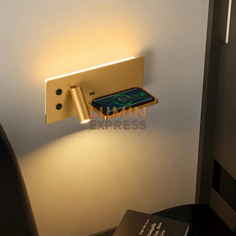 Applique murale Liseuse Wireless Gold