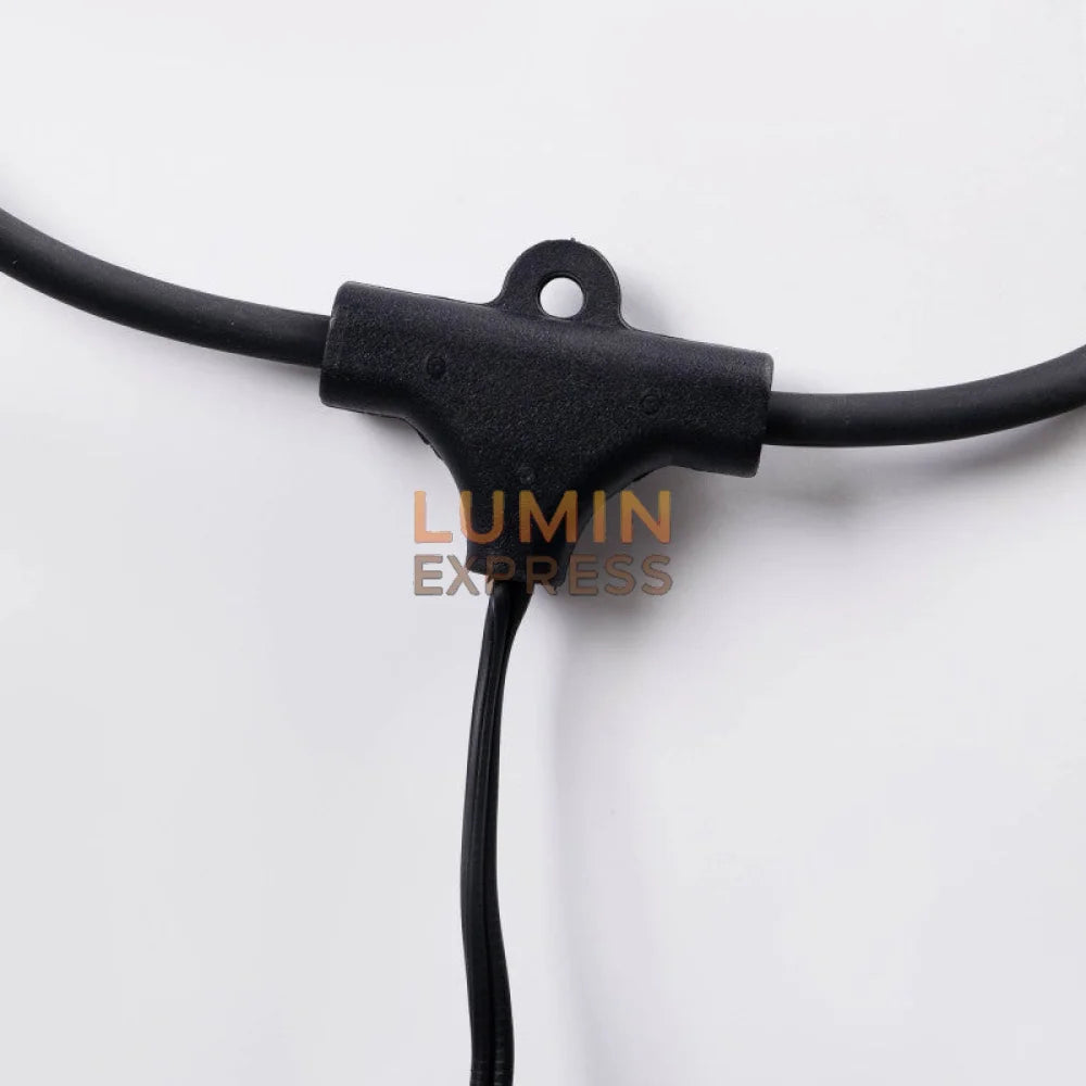 Guirlande Guinguette Extérieure Étanche IP65 10M avec 15 Douilles E27 Noires