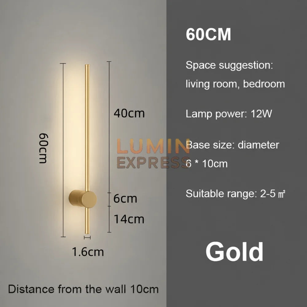 Applique murale VERTIGO Gold 60 cm