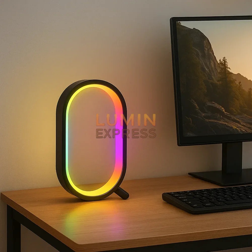 Lampe de bureau AURA RGB multicolore design moderne Maroc