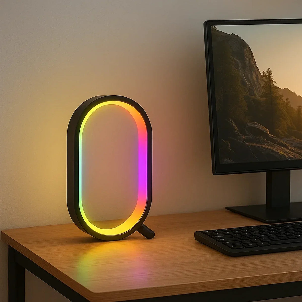 Lampe de bureau AURA RGB multicolore design moderne Maroc