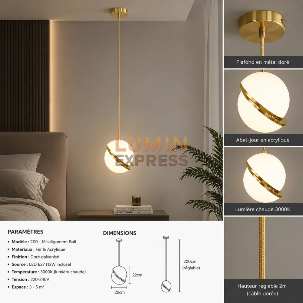 Suspension MARBELLA Gold