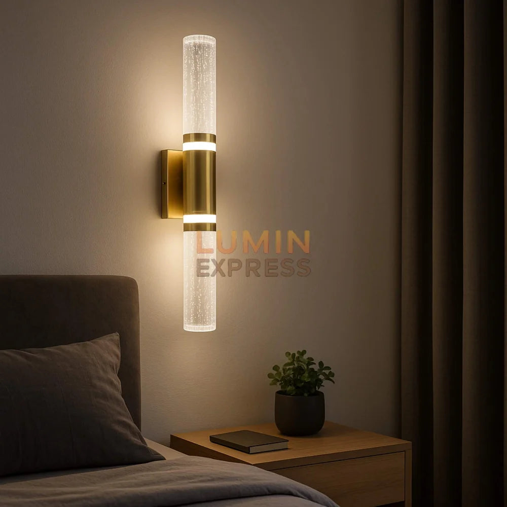 Applique murale CALYPSO Gold en laiton doré design moderne Maroc