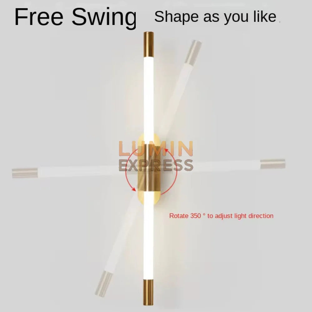 Applique murale fine BELMOND Gold 350° – Luminaire Maroc