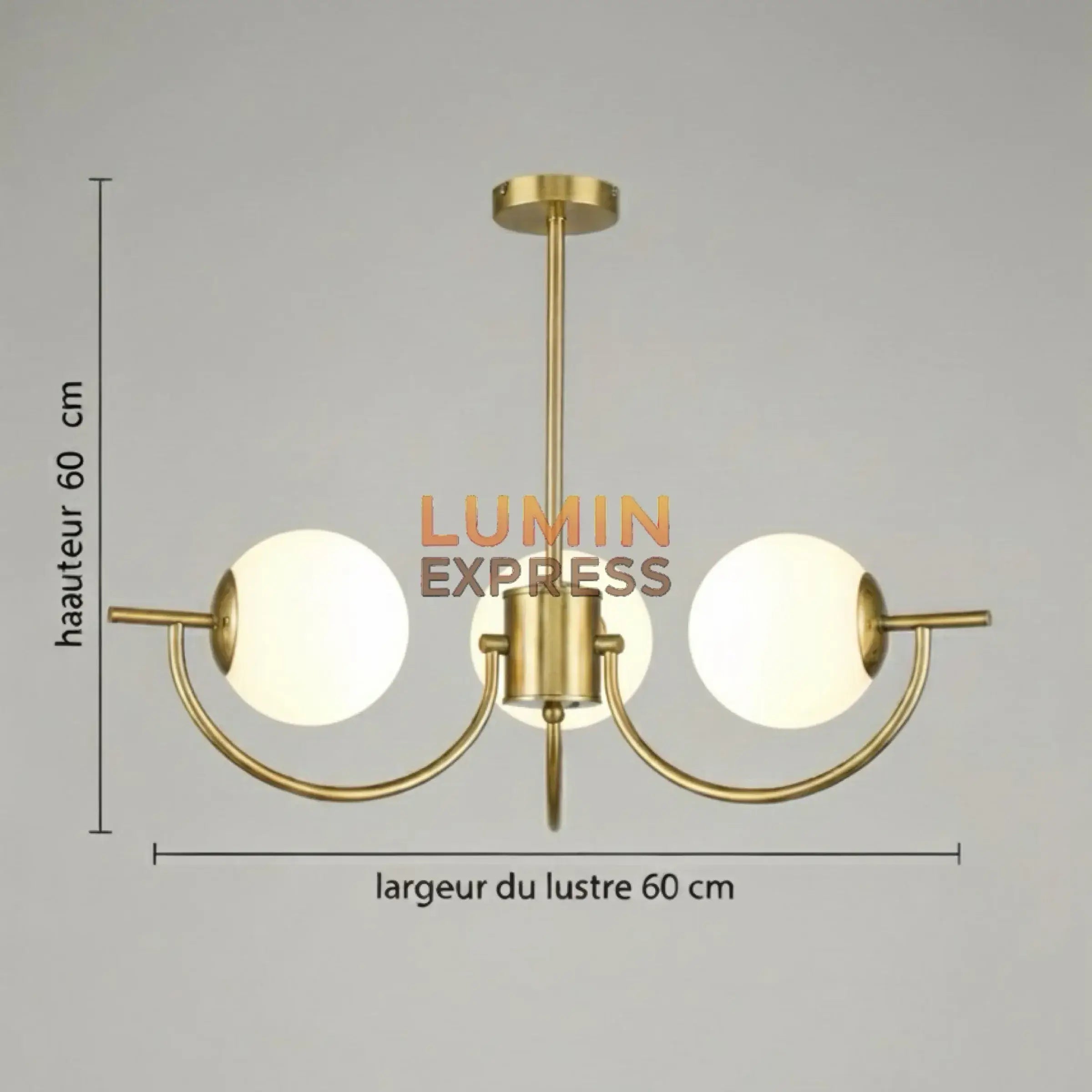 Lustre Trilogy suspension contemporaine 3 globes – Luminaire haut de gamme