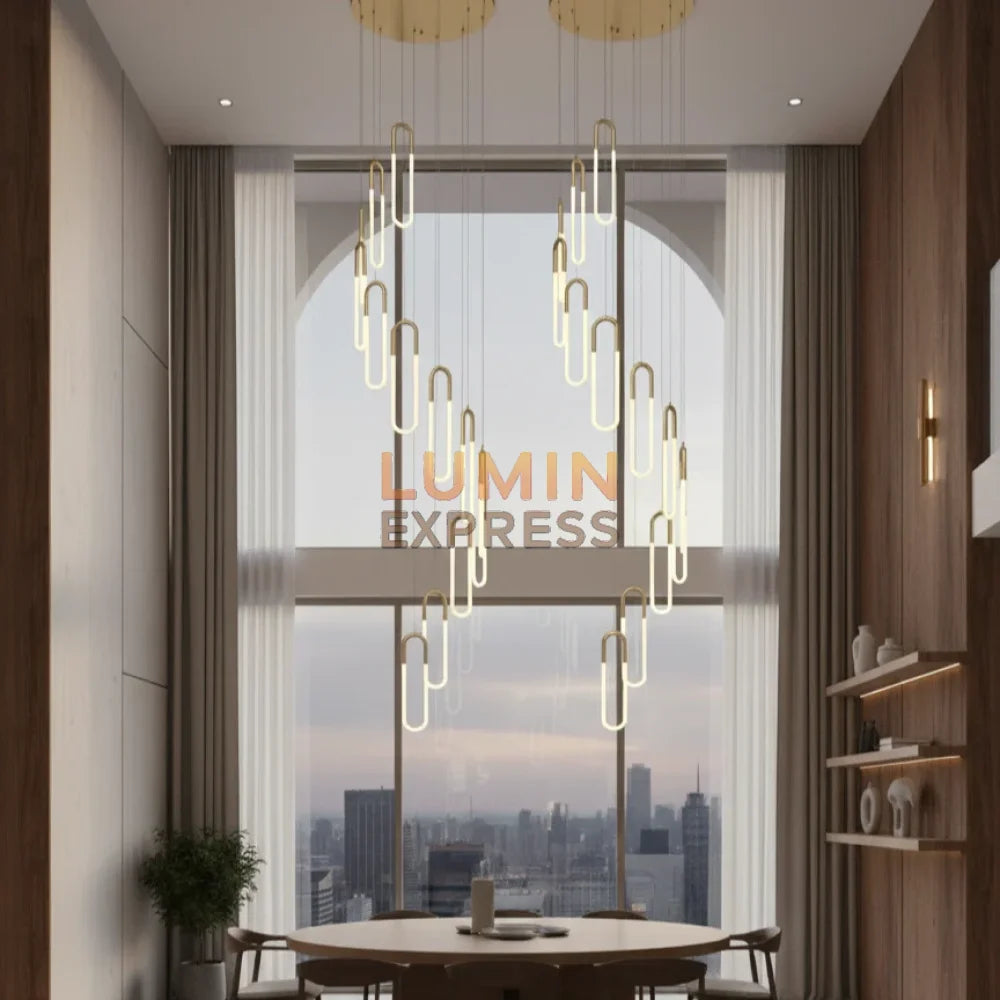 Suspension spirale WARNER Cascade – éclairage LED haut plafond