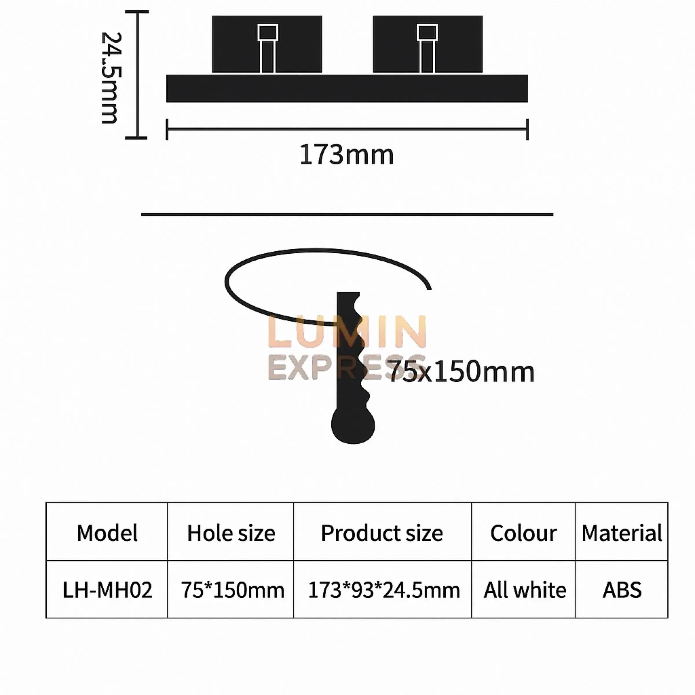 Spot LED carré double orientable 3500 lumens pour salon ou cuisine