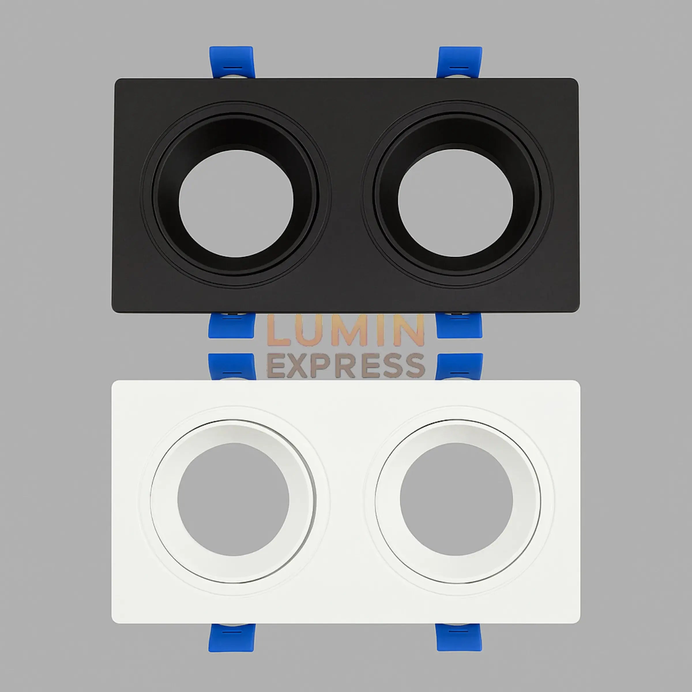 Spot LED encastrable design carré double lumière chaude neutre ou froide