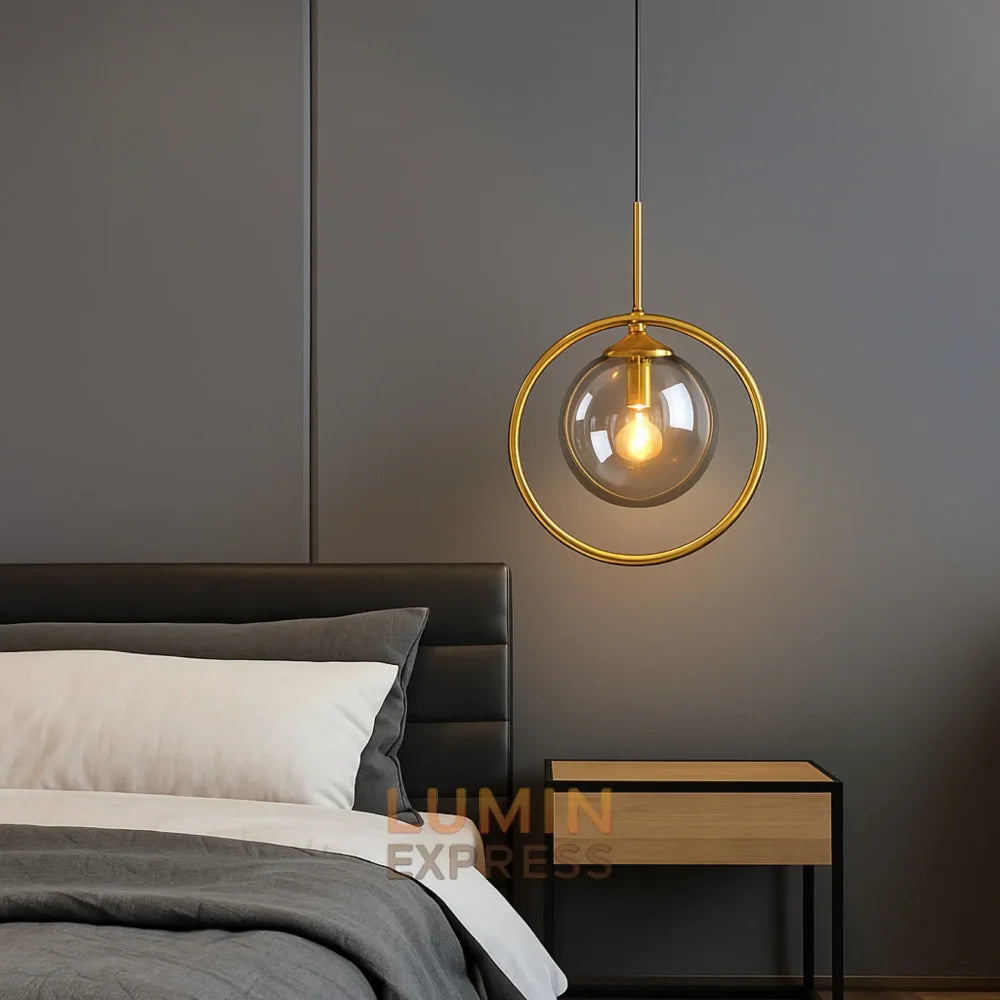 Suspension CLARO en laiton doré design moderne Maroc