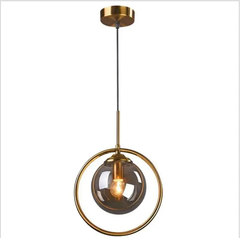 Luminaire contemporain suspension CLARO en laiton doré