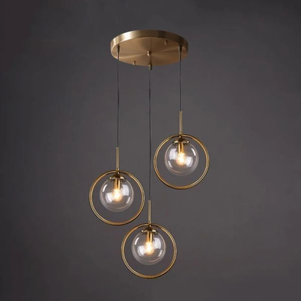 Suspension CLARO Triple avec trois diffuseurs alignés, style moderne au Maroc