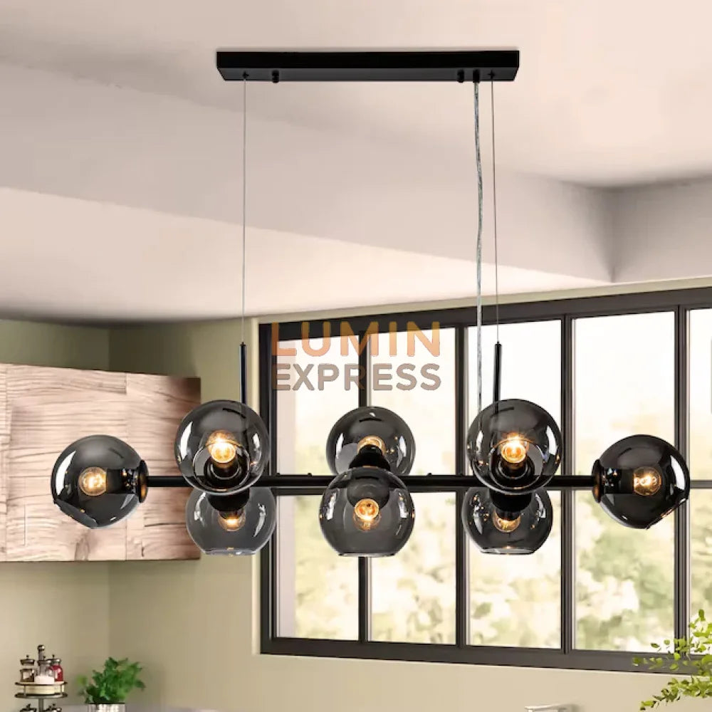 Suspension Cluster Black éclairage architectural villa moderne