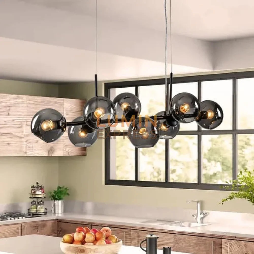 Suspension Cluster Black éclairage salle à manger moderne maroc