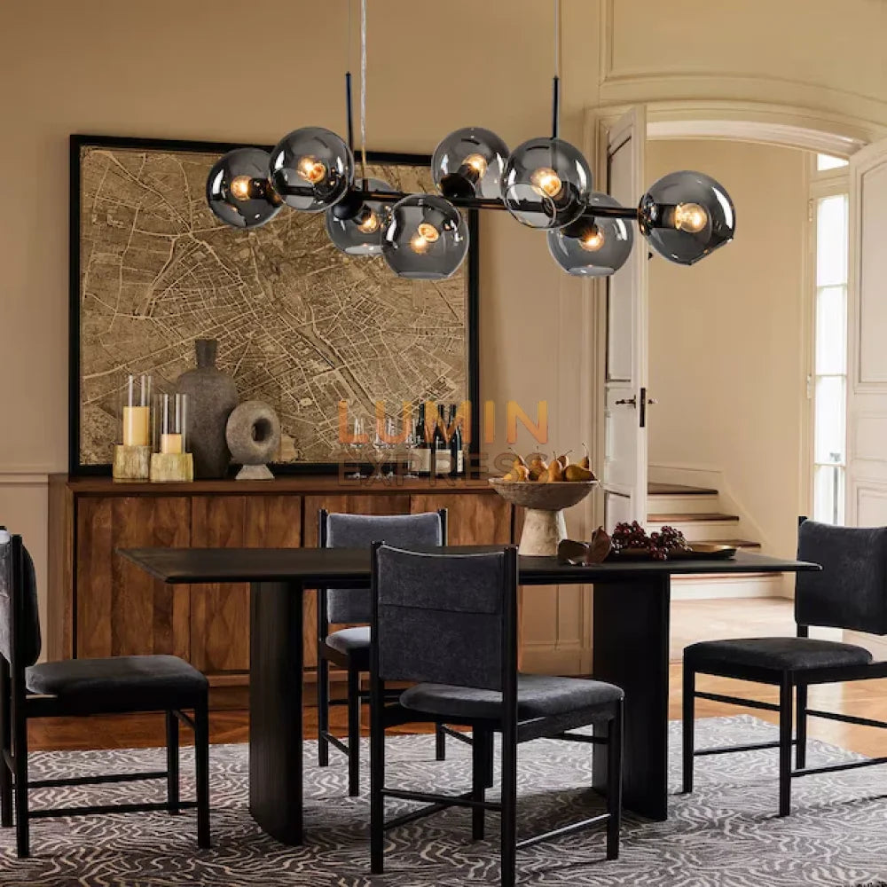 Suspension Cluster Black pour salon et salle à manger – Luminaire Maroc